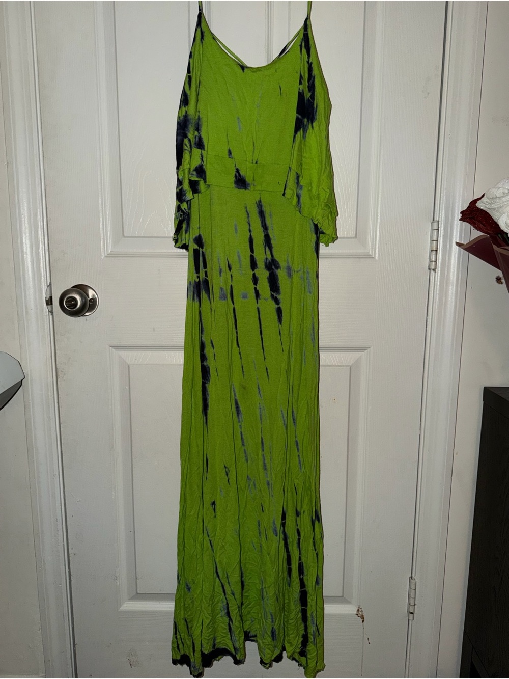 Freeloader Lime Green Tie-Dye Maxi Dress